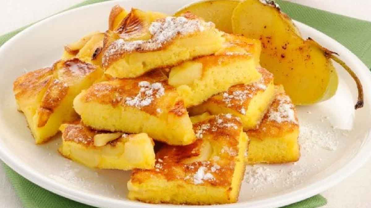 Recette originale et inratable : l’omelette sucrée aux pommes diététique